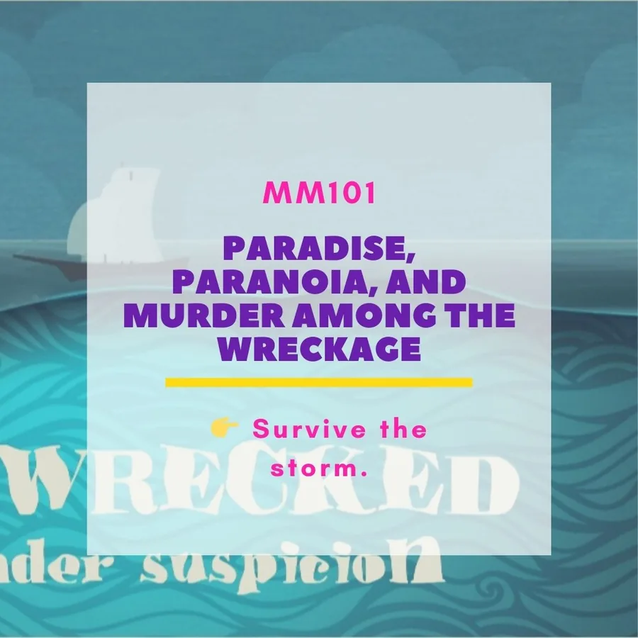 Promotional image for Shipwrecked and Under Suspicion murder mystery game