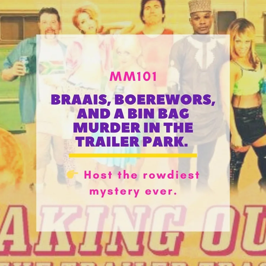 Promotional image for Taking Out the Trailer Trash murder mystery game