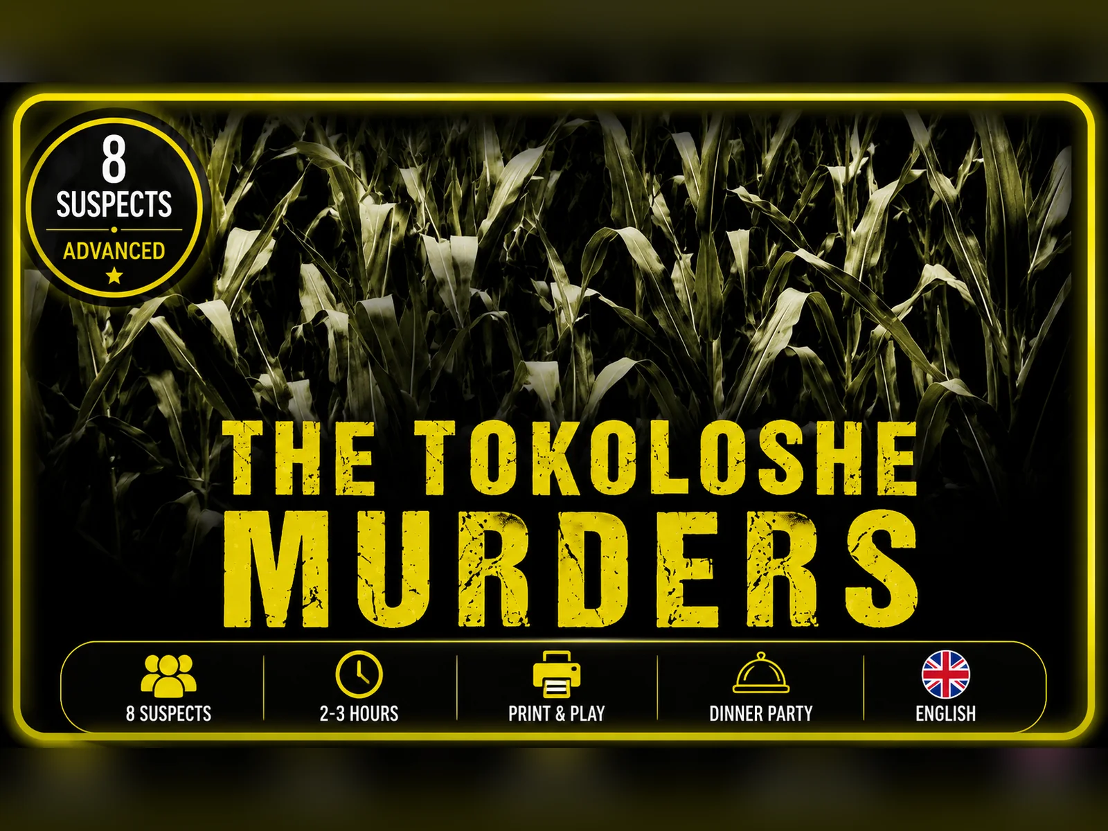 Promotional image for The Tokoloshe Murders murder mystery game